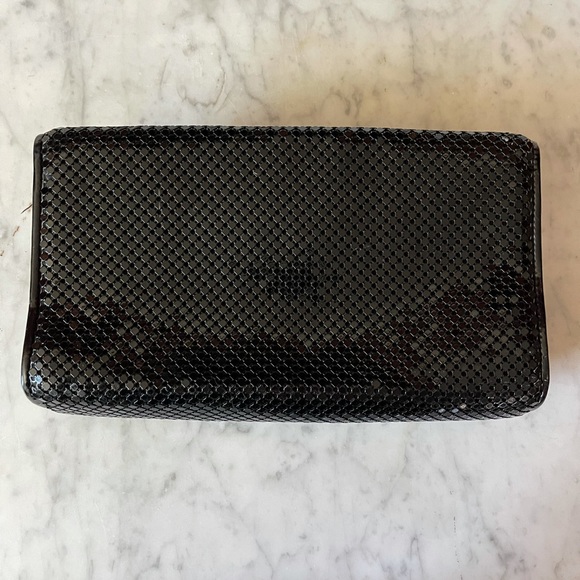Vintage Whiting and Davis Black Mesh Clutch Purse - Picture 12 of 14
